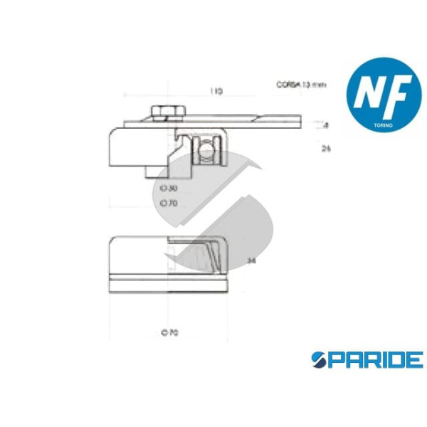 CARDINE A SALDARE REGOLABILE PIVOTTO 888 NOVA-FERR
