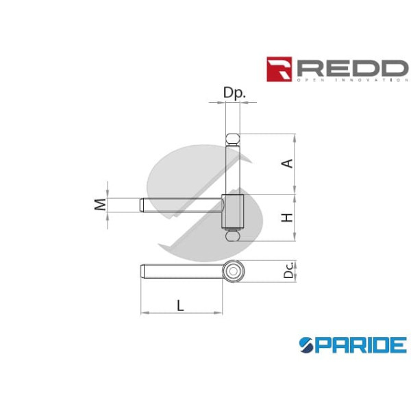CARDINE AVVITARE M10X60 D10 H 34 755 REDD NERO