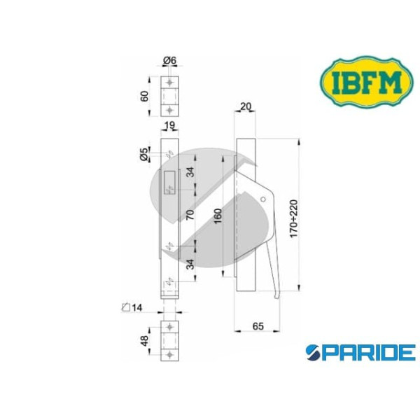 CARIGLIONE DOPPIA AZIONE 430 PER SERRAMENTI IBFM