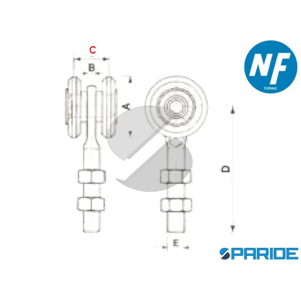 CARRELLO 2 CUSCINETTI IN ACCIAIO 101 NOVA-FERR