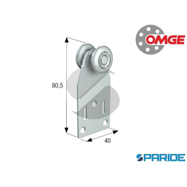 CARRELLO A 2 RUOTE D 24 MM ACCIAO 1233 OMGE