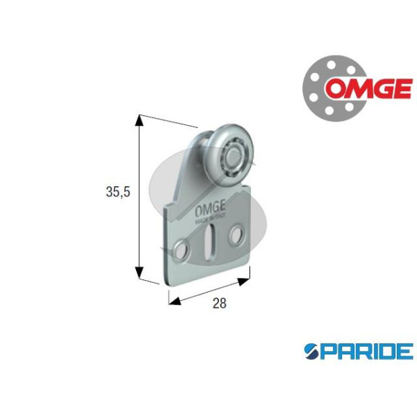 CARRELLO ACCIAIO RUOTA D 15 MM 16 OMGE