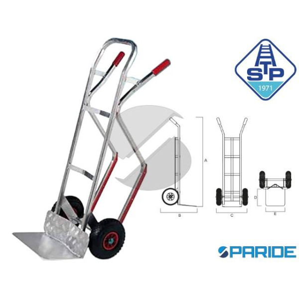CARRELLO ALLUMINIO PORTABOMBOLE PORTATA 120 KG STP