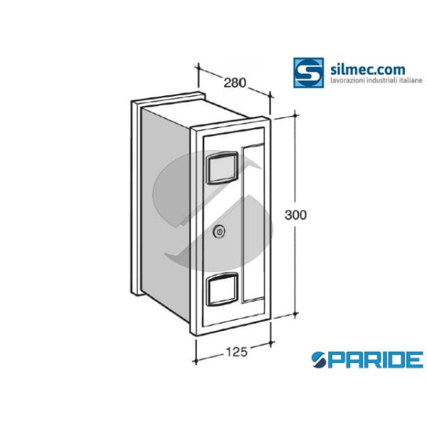 CASSETTA POSTALE COMPONIBILE 125X300X280 MM SC7 SILMEC IN ALLUMINIO