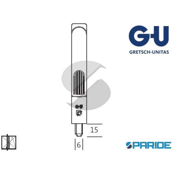 CATENACCIO 120 MM BATTUTA PIANA PER LEGNO G21099 G-U