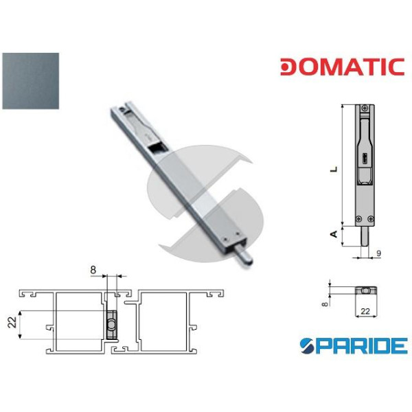 CATENACCIO 140 MM C3722A TIZIANO GRIGIO ALLUMINIO ...