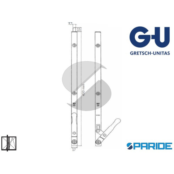 CATENACCIO 430 MM 7\8X4 SX GU G-21091-07-L-1