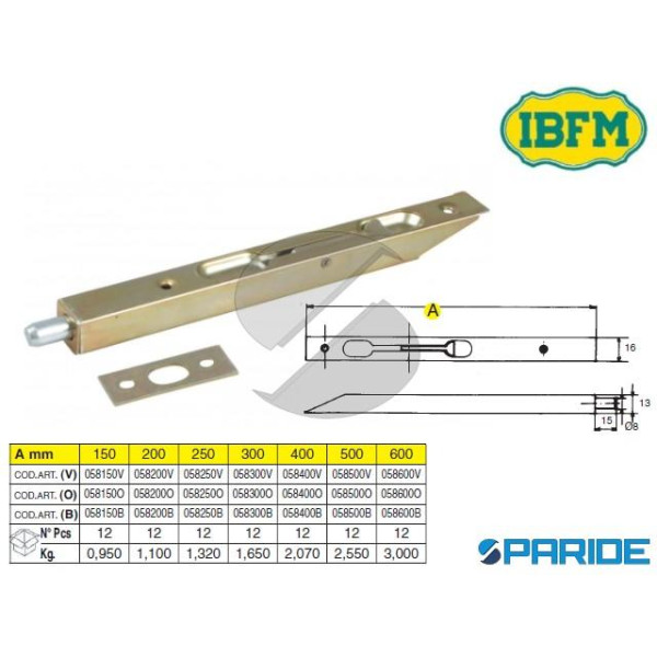 CATENACCIO A LEVA 150 MM OTTONATO 58 IBFM