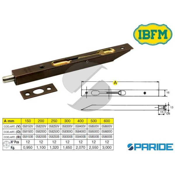 CATENACCIO A LEVA 200 MM BRONZATO 58 IBFM