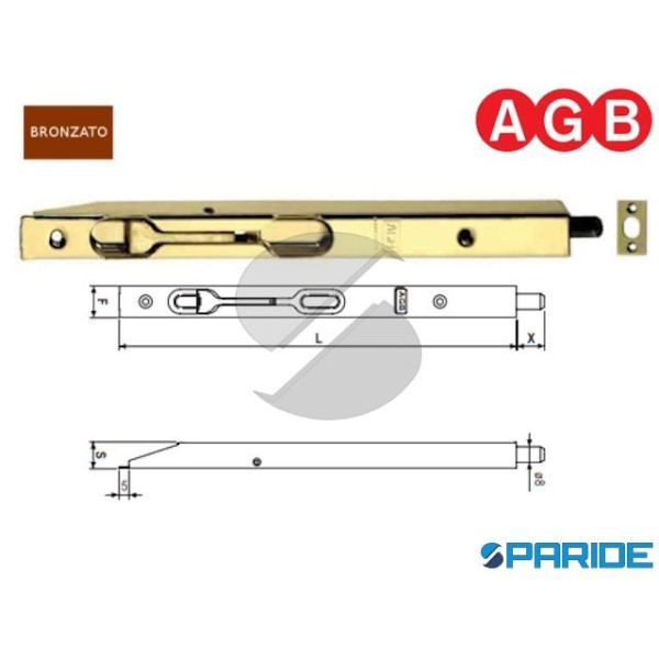 CATENACCIO A LEVA F16 H200 D00320 AGB BRONZATO