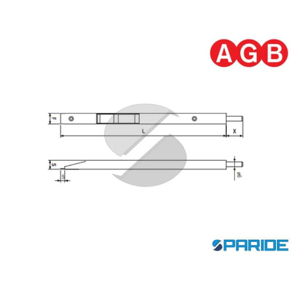 CATENACCIO A PULSANTE F 13 H250 D003002502 BRONZATO AGB