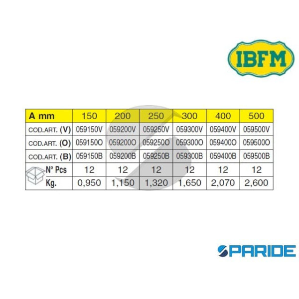 CATENACCIO A SCIVOLO 150 MM BRONZATO 59 IBFM
