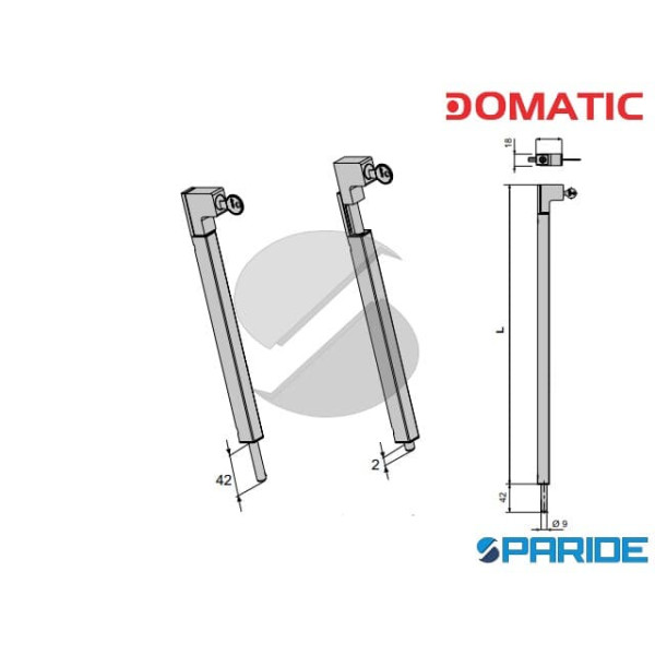 CATENACCIO AD APPOGGIO 450 MM C3727 32 DONATELLO BIANCO DOMATIC