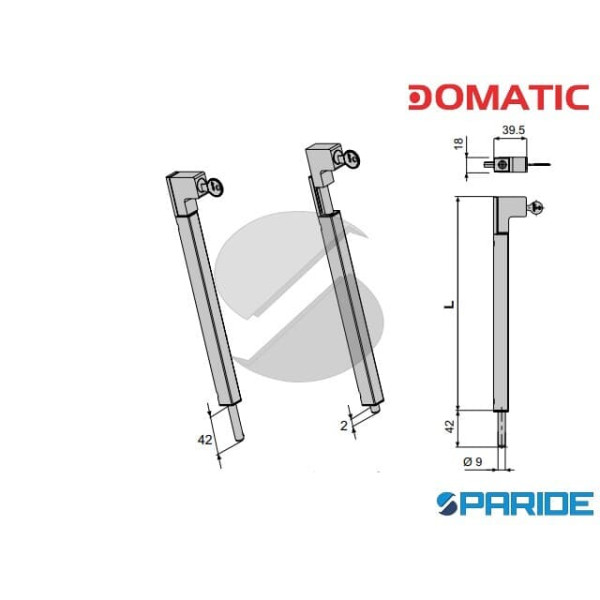 CATENACCIO AD APPOGGIO L 250 MM C3726 DONATELLO NERO OPACO CON CHIAVE FAPIM