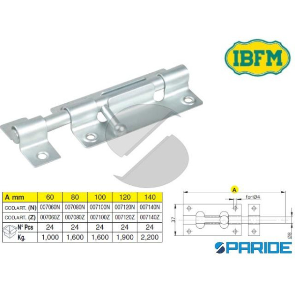 CATENACCIO CANNONE ZINCATO L 100 MM 7 IBFM