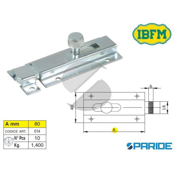 CATENACCIO MIGNON 80 MM ZINCATO 014 IBFM