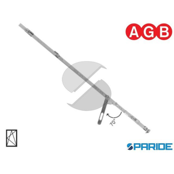 CATENACCIO PASSANTE EURONUT GR 10 HBB 2194-2510 A515011110 AGB CON ALTEZZA MANIGLIA FISSA