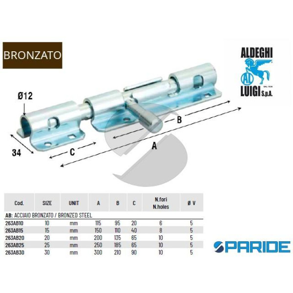 CATENACCIO PESANTE TRASVERSALE 200 MM 263AB20A ALD...