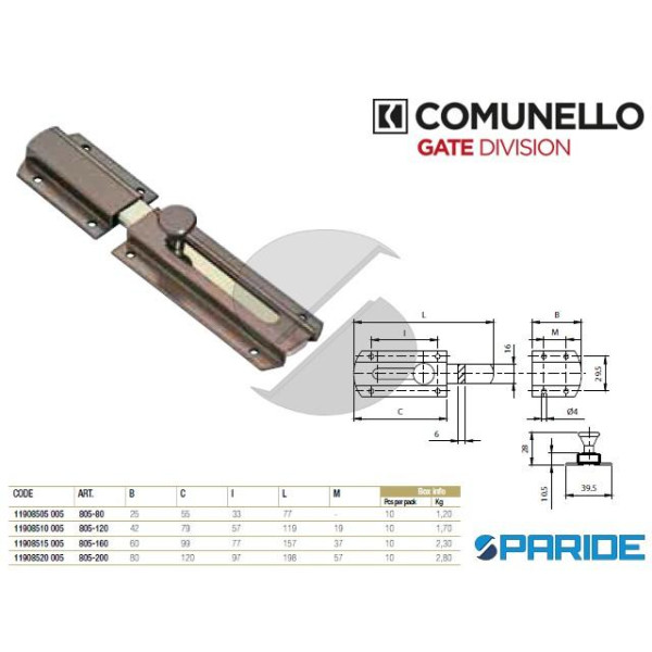 CATENACCIO TRASVERSALE 805-120 LEGGERO COMUNELLO