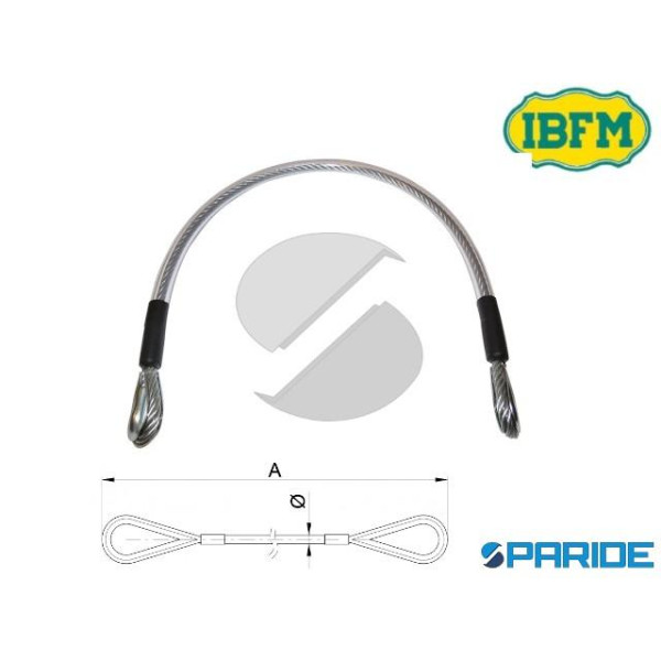 CAVO SICUREZZA ANTICADUTA PER CANCELLO L 700 MM 54...