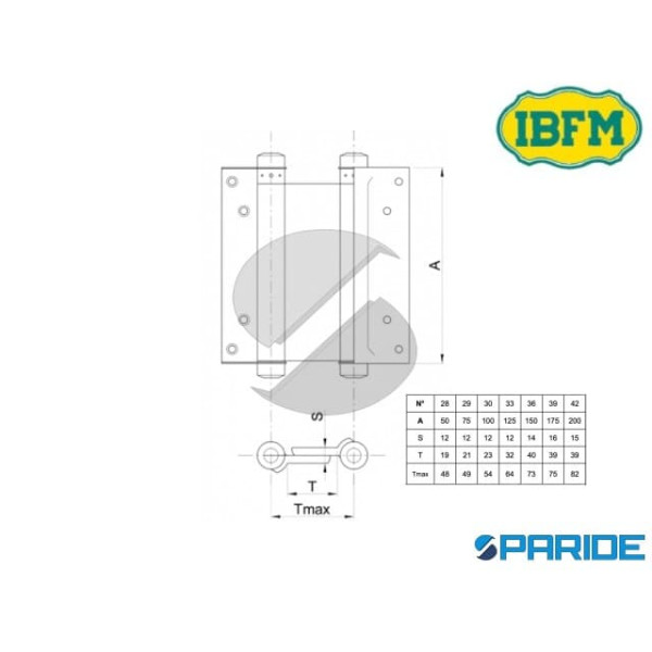 CERNIERA 29 75 BOMMER 109 AD AZIONE DOPPIA OTTONE IBFM