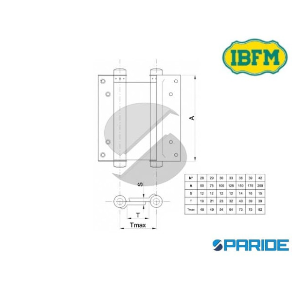 CERNIERA 39 175 BOMMER 105 Z AD AZIONE DOPPIA ACCIAIO ZINCATO IBFM