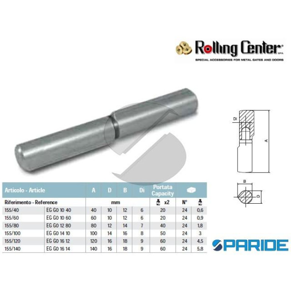 CERNIERA A GOCCIA 155 100 CON PERNO ZINCATO ROLLIN...