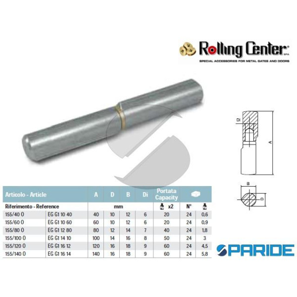 CERNIERA A GOCCIA 155 140 CON PERNO IN OTTONE ROLL...