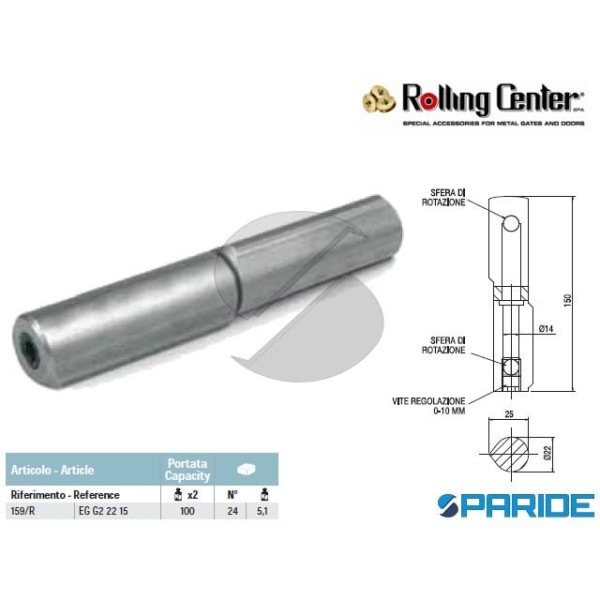 CERNIERA A GOCCIA 159 R REGOLABILE CON SFERE  ROLL...