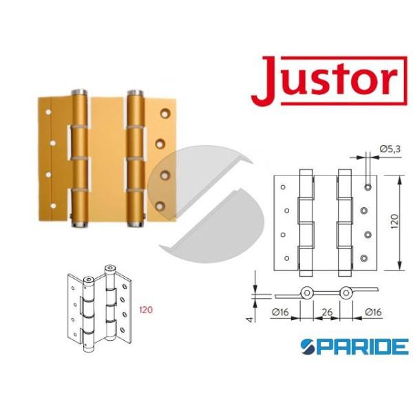 CERNIERA A MOLLA DOPPIA AZIONE DA 120 E ORO JUSTOR...