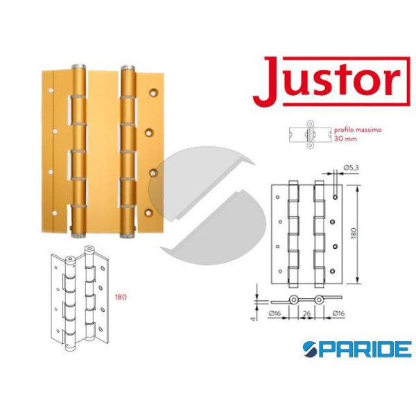 CERNIERA A MOLLA DOPPIA AZIONE DA 180 E ORO JUSTOR...
