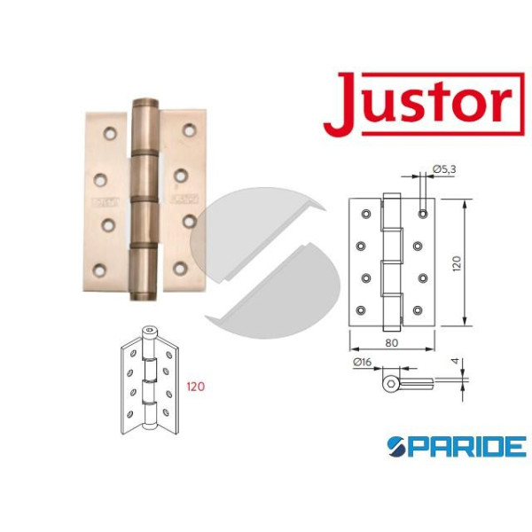 CERNIERA A MOLLA SEMPLICE AZIONE SA 120 INOX JUSTO...