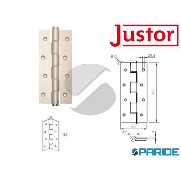 CERNIERA A MOLLA SEMPLICE AZIONE SA 180 R ARGENTO JUSTOR 5814 21