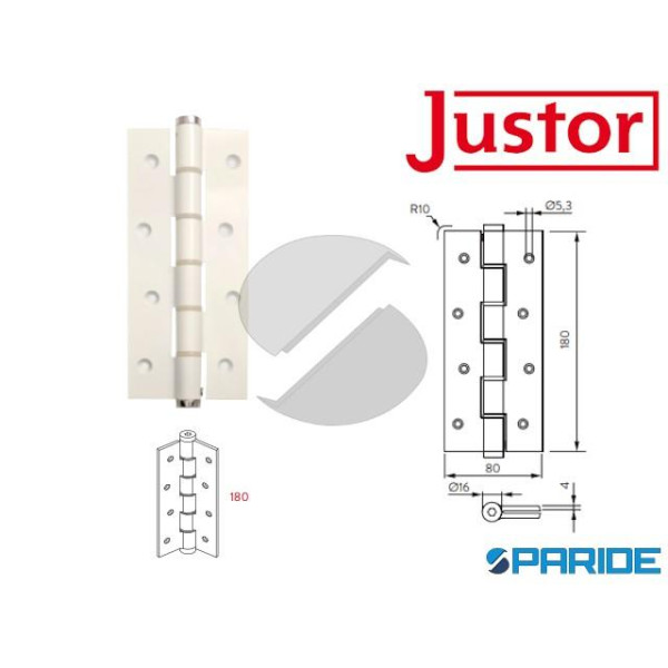 CERNIERA A MOLLA SEMPLICE AZIONE SA 180 R BIANCA JUSTOR 5814 26