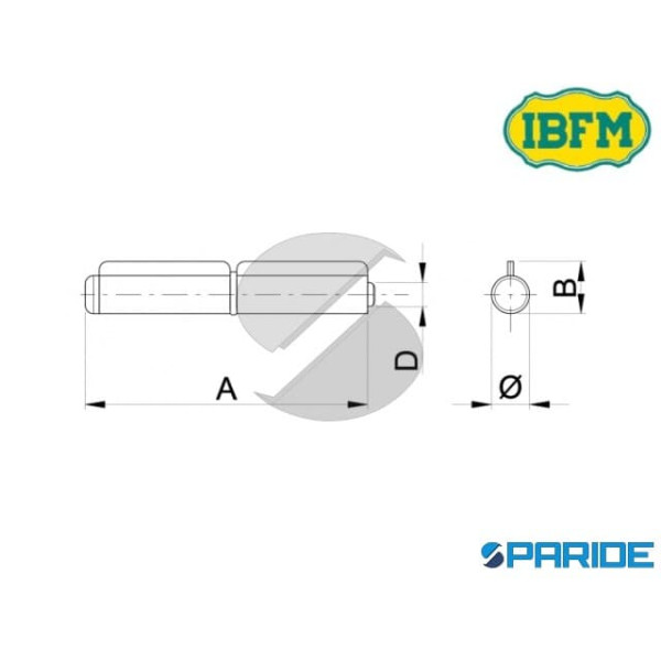 CERNIERA A SALDARE 100 MM INOX 901 CON PERNO SFILABILE IBFM 901100