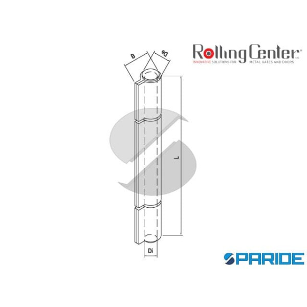 CERNIERA A SALDARE 120 MM CON 3 ALI 120 135 ROLLING CENTER