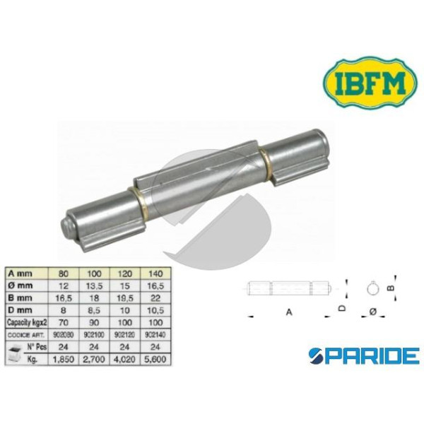 CERNIERA A SALDARE 140 MM INOX 902 CON 3 ALI E PER...