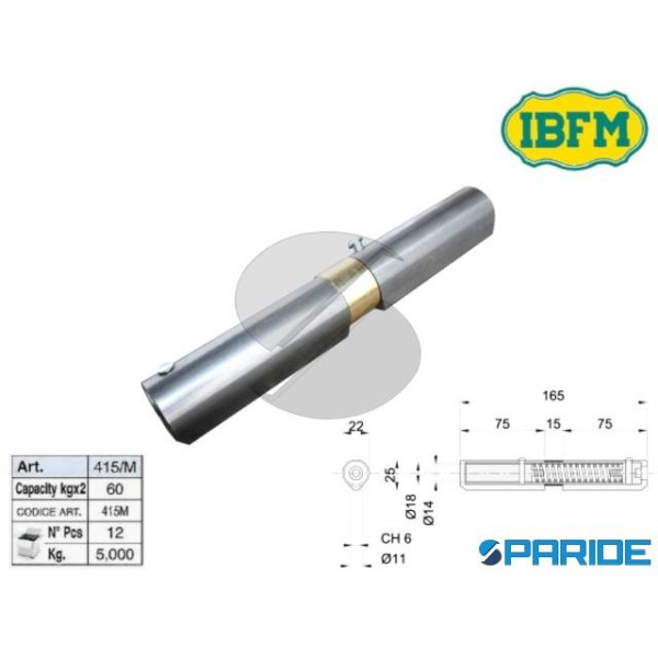 CERNIERA A SALDARE 165 MM 415 M CON MOLLA IBFM 415...