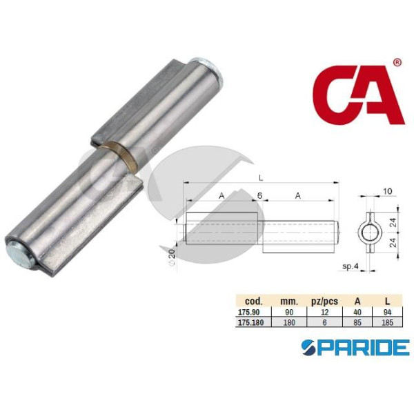 CERNIERA A SALDARE 2 ALI 90 MM 175 90 COMBIARIALDO