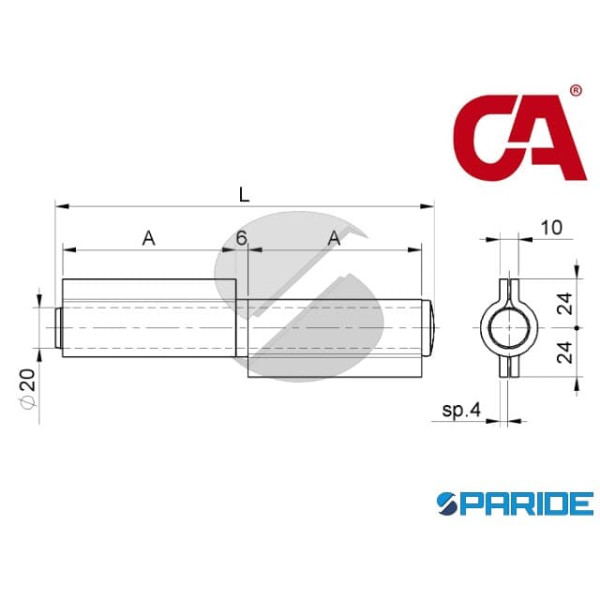 CERNIERA A SALDARE 2 ALI 90 MM 175 90 COMBIARIALDO