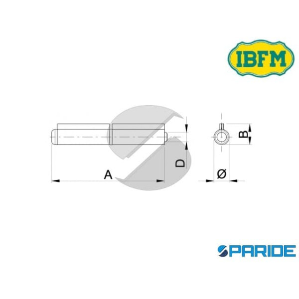 CERNIERA A SALDARE 80 MM 401 Z CON 2 ALI PERNNO SFILABILE IBFM 401080Z