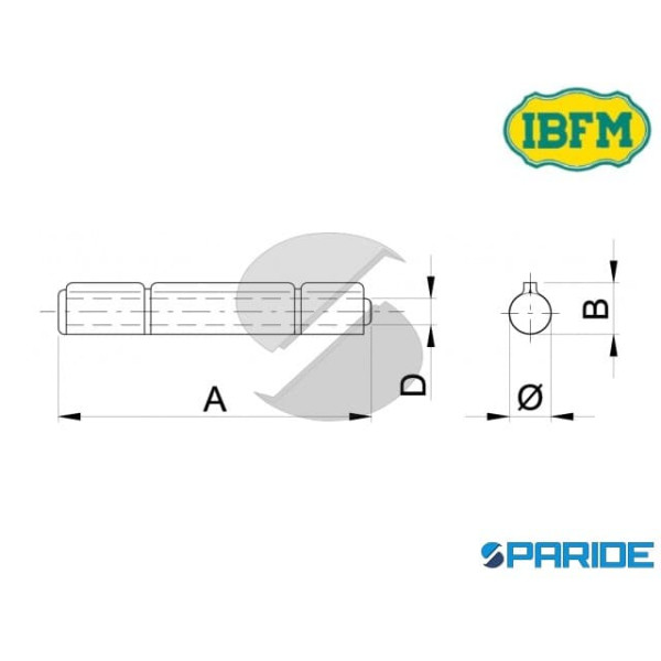 CERNIERA A SALDARE 80 MM INOX 902 CON 3 ALI E PERNO SFILABILE IBFM 902080