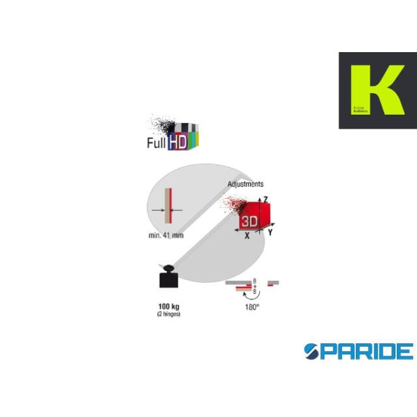 CERNIERA A SCOMPARSA KROSS8 K2810 DXSX CROMO SATINATO KRONA KOBLENZ
