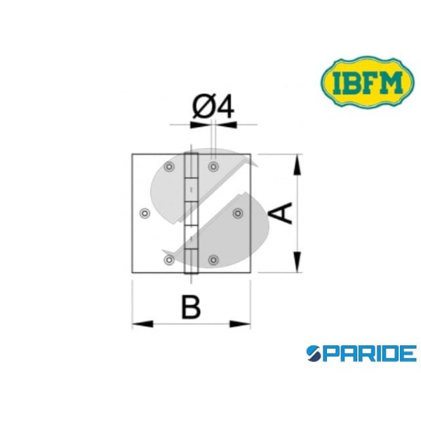 CERNIERA ACCIAIO INOX 60X60 QUADRA 951 IBFM