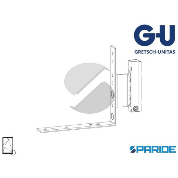 CERNIERA ANGOLARE A4 DX PORTA-FINESTRA GU B18 SENZA CAVA FERRAMENTA