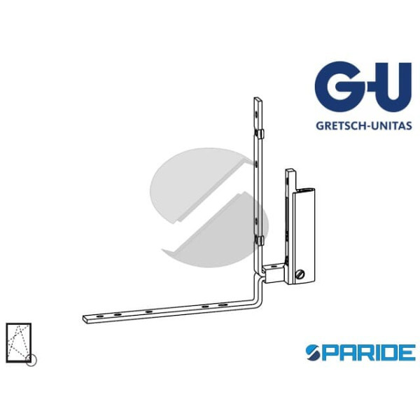 CERNIERA ANGOLARE SINISTRA IN BATTUTA CON FRIZIONE 6-28520-00-L-1 GU ZANCATA