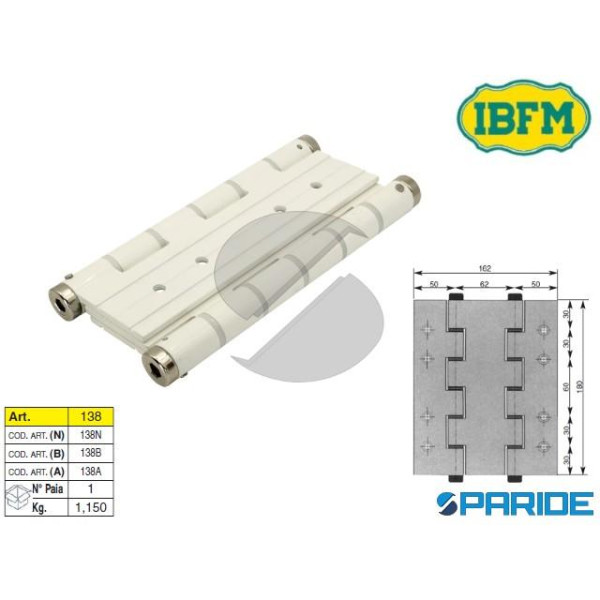 CERNIERA BOMMER BIANCA 138\B IBFM AD AZIONE DOPPIA...