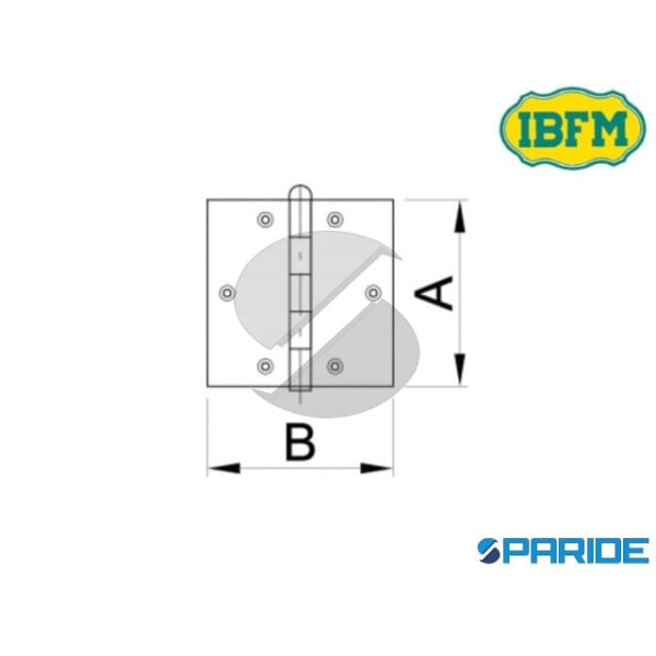 CERNIERA EXTRA PESANTE 100X90 MM 458 ACCIAIO ZINCATO IBFM
