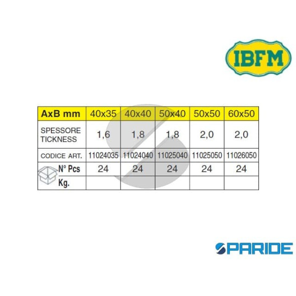 CERNIERA MEZZO COLLO 50X40 1102 OTTONE PER LEGNO IBFM