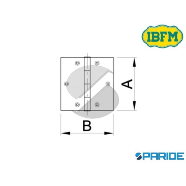 CERNIERA PESANTE 63X45 MM 455 ACCIAIO ZINCATO IBFM